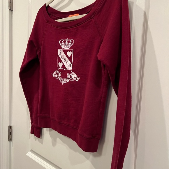 Juicy Couture Burgundy ‘Couture Royalty’ Cotton Sweatshirt, Women’s Small - Picture 4 of 12